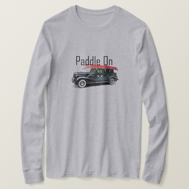 Fäst på klassiskt bilmönster - grundläggande Långä T Shirt (Design framsida)