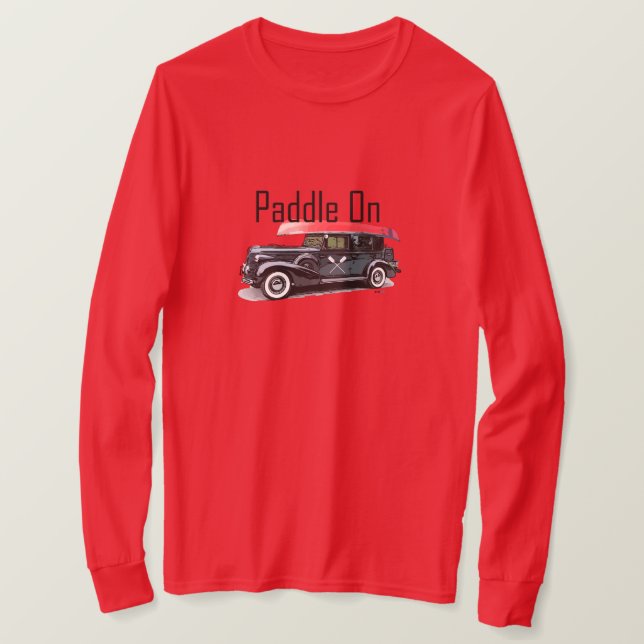 Fäst på klassiskt bilmönster - grundläggande Långä T Shirt (Design framsida)