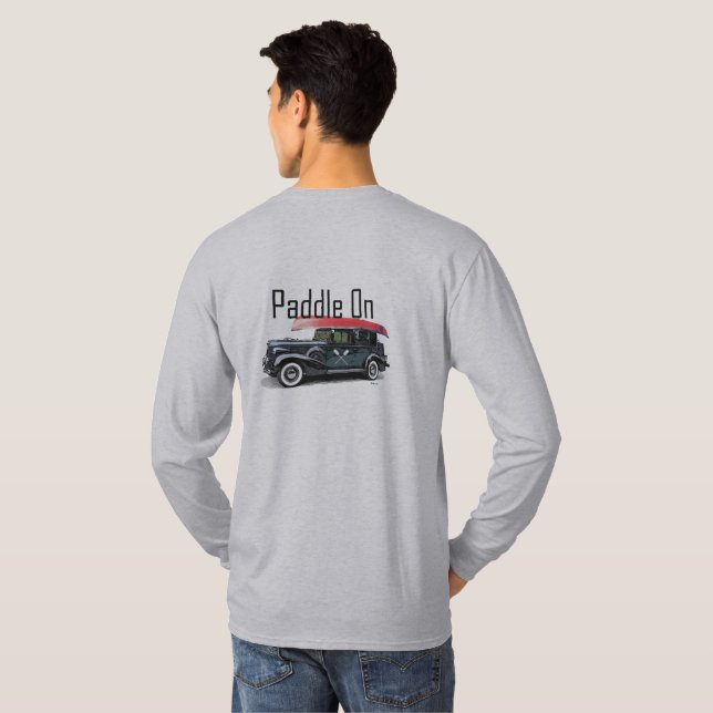 Fäst på klassiskt bilmönster - grundläggande Långä T Shirt (Hel baksida)