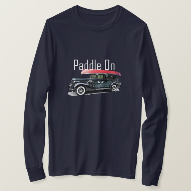 Fäst på klassiskt bilmönster - grundläggande Långä T Shirt (Design framsida)
