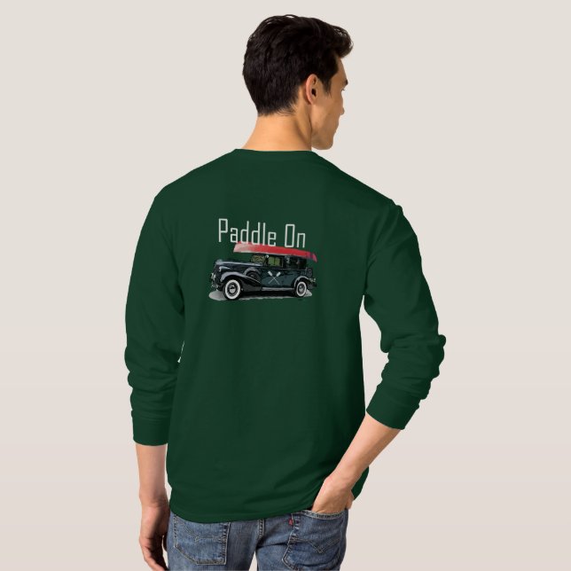 Fäst på klassiskt bilmönster - grundläggande Långä T Shirt (Hel baksida)