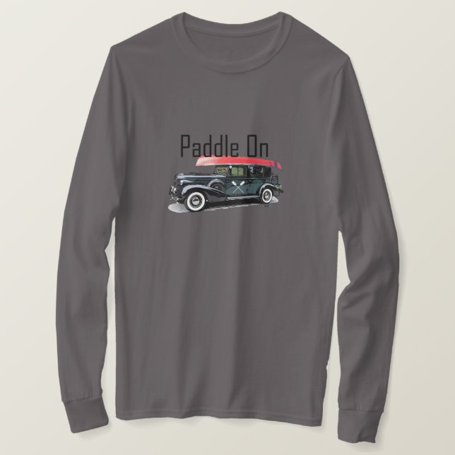 Fäst på klassiskt bilmönster - grundläggande Långä T Shirt (Design framsida)