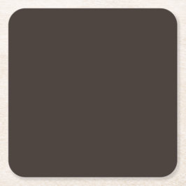 Fast, Plain Walnut Brown Underlägg Papper Kvadrat