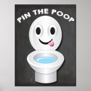 Fäst Poop på Toilet Emoji Game Poster