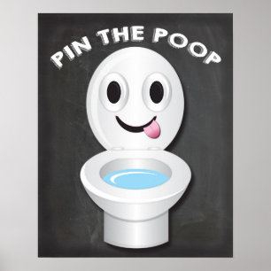 Fäst Poop på Toilet Emoji Game Poster
