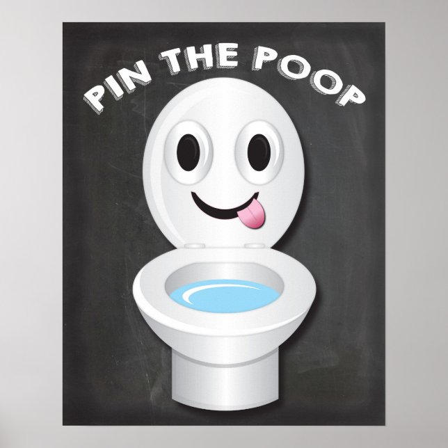 Fäst Poop på Toilet Emoji Game Poster (Framsidan)