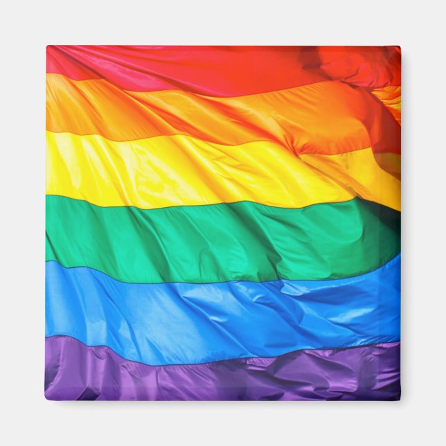 Fast Pride - Flagga Closeup Gay pride Magnet (Framsidan)