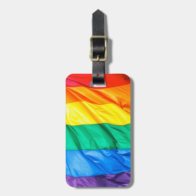 Fast pride - gay prideflaggaCloseup Bagagebricka (Vertikal Framsida)