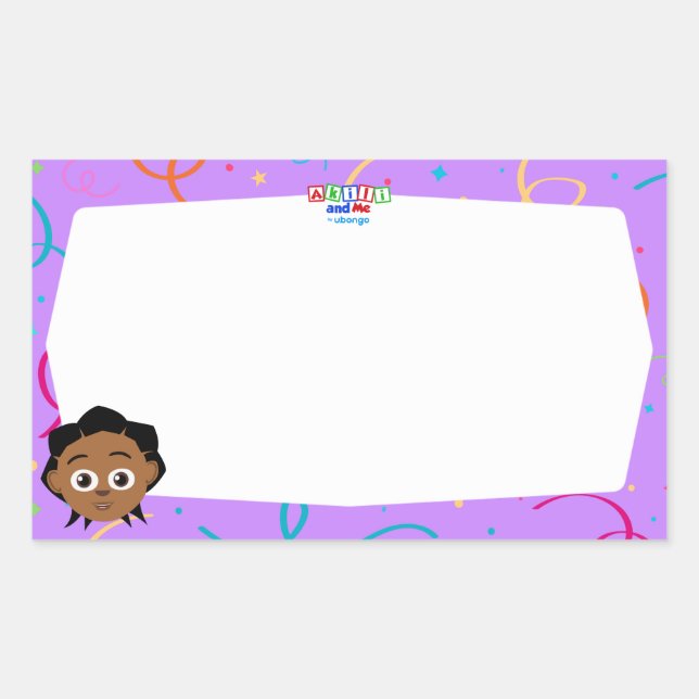 Fäst Rektangulärt Klistermärke (Framsida)