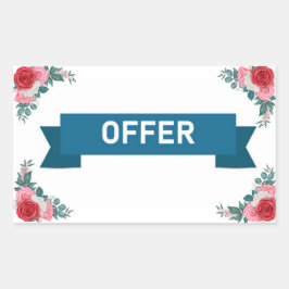 Fäst Rektangulärt Klistermärke