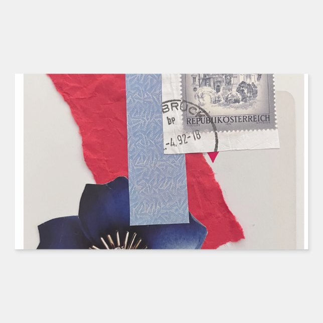 Fäst Rektangulärt Klistermärke (Framsida)