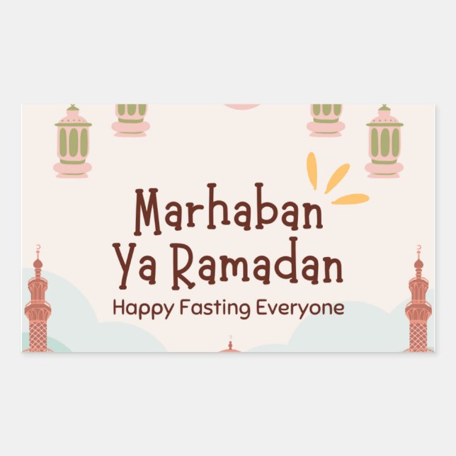 Fäst Rektangulärt Klistermärke (Framsida)