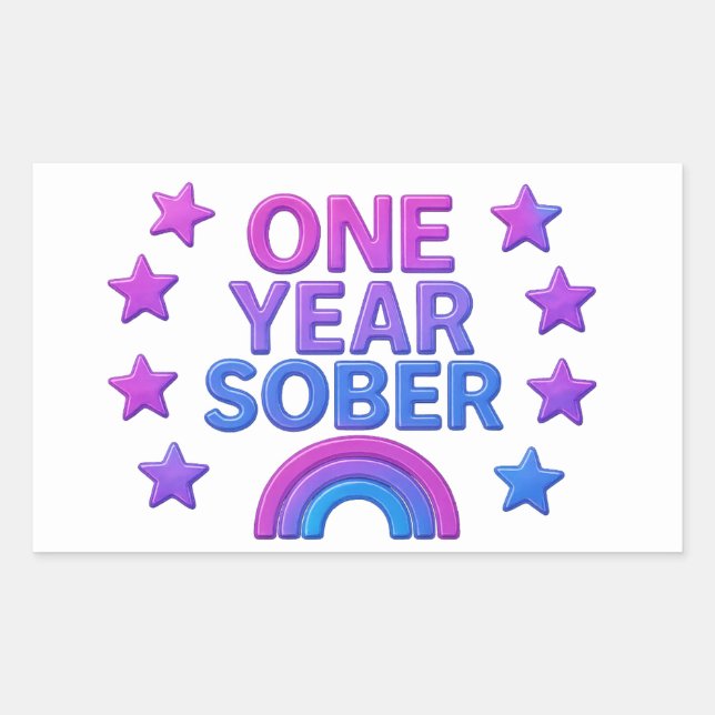 Fäst Rektangulärt Klistermärke (Framsida)