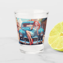 Fäst Rödhårig av hett glas