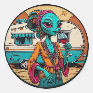 Fäst Runt Klistermärke