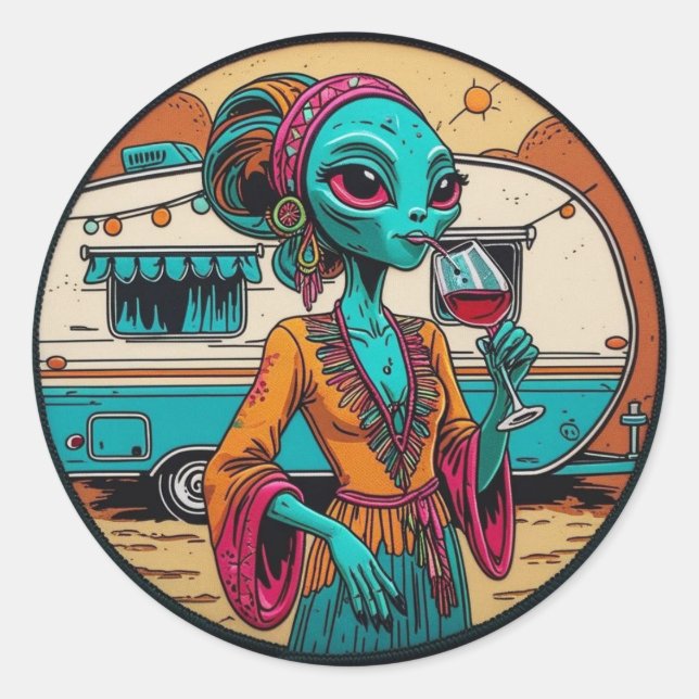 Fäst Runt Klistermärke (Framsida)