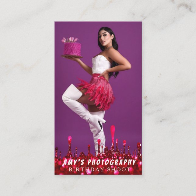 Fäst Speciella minnesbilder från födelsemeddelande Visitkort (Framsida)