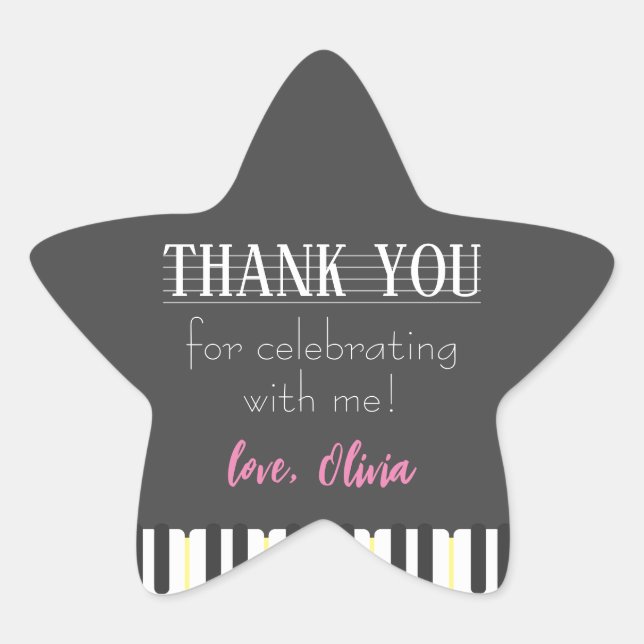 Fäst Stjärnformat Klistermärke (Framsida)