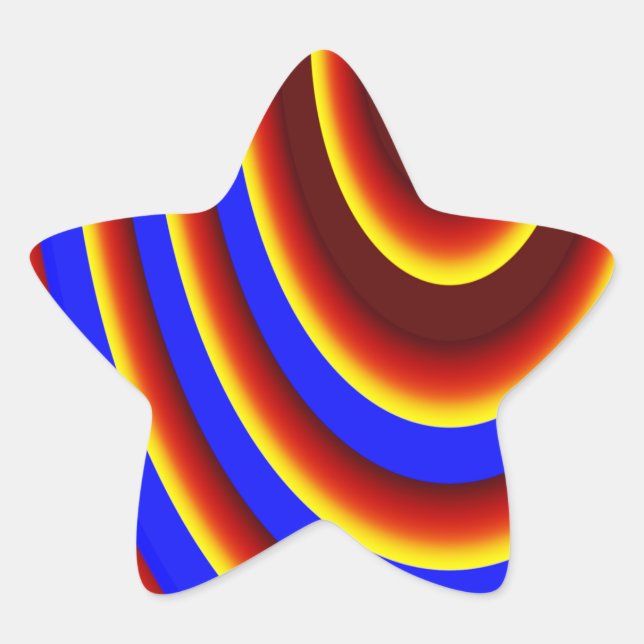 Fäst Stjärnformat Klistermärke (Framsida)