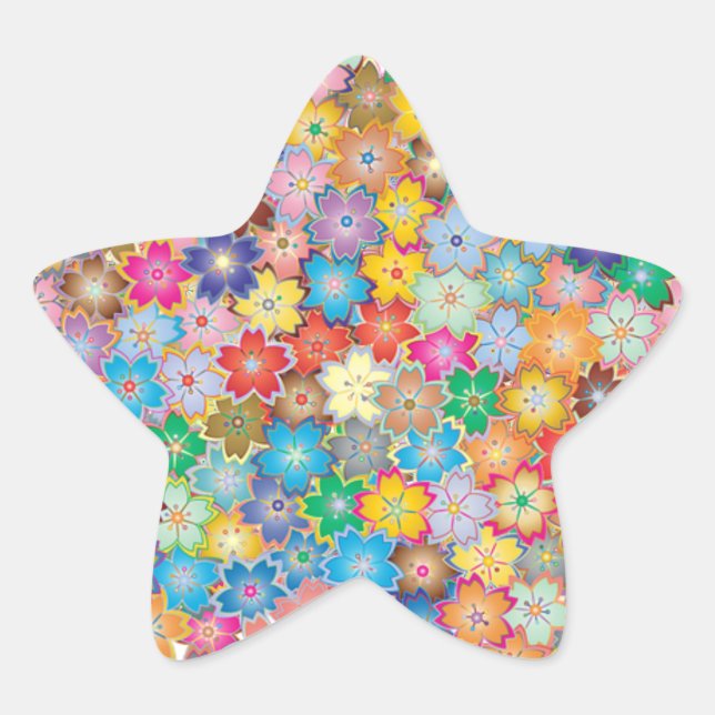 Fäst Stjärnformat Klistermärke (Framsida)