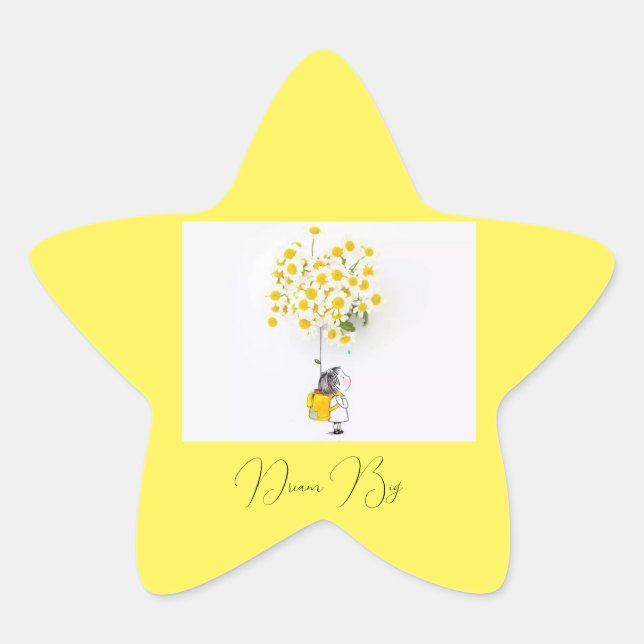 Fäst Stjärnformat Klistermärke (Framsida)