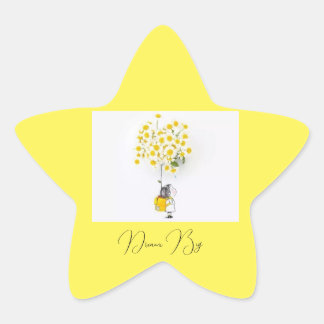 Fäst Stjärnformat Klistermärke