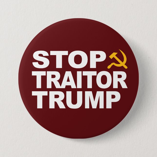 Fäst "Stop Traitor Trump" Knapp (Framsida)