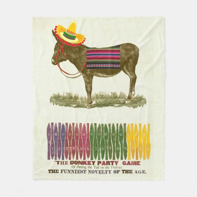 Fäst svan på Donkey Fleecefilt (Framsidan)