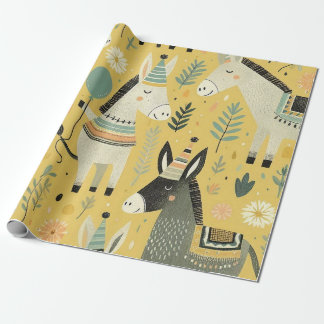 Fäst Svan på Donkey Wrapping Papper Presentpapper