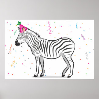 Fäst Svan på Zebra (24x36) Poster