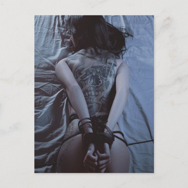 Fäst ● Tattoed B&W-fotovykort Vykort (Framsida)