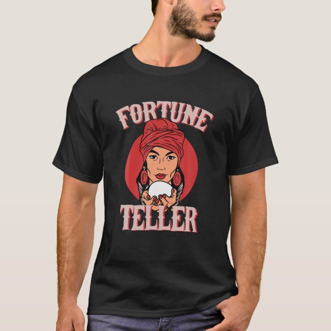 Fäst Telling Tarot Card Black Magic Witchcraft T Shirt (Framsida)