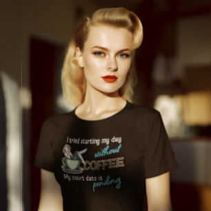 Fäst-up Girl Coffee Addict T Shirt
