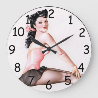Fäst upp Ballerina Clock Stor Klocka