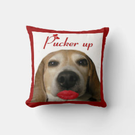Fäst upp beagle Pillow Kudde