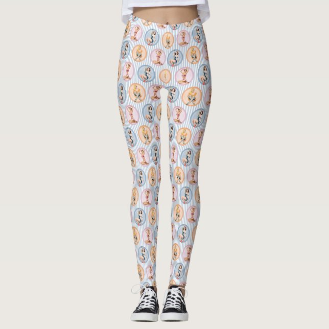 Fäst upp Dam - Pinup för omvärderingsmodeller Leggings (Framsida)