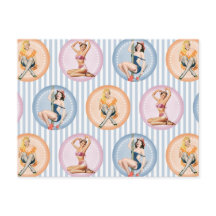 Fäst upp Dam - Pinup för omvärderingsmodeller