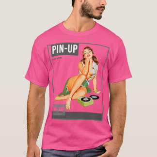 Fäst upp Girl Vintage Pinup Magazine 15 T Shirt