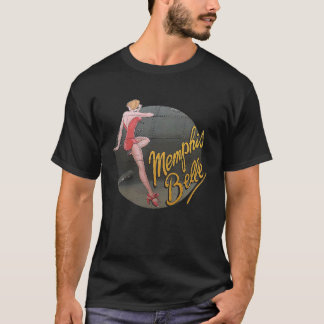 Fäst upp Girl WW2 B 17 Flies Fortress Memphis Bell T Shirt