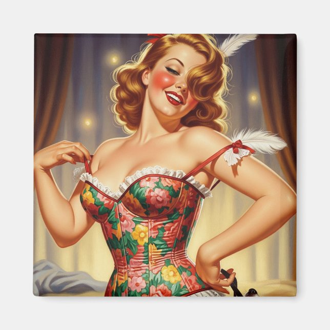 Fäst upp Rödhåriget med hund Magnet (Framsidan)