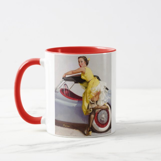 Fäst upp Vintagen Art Coffee Mugg (Vänster)