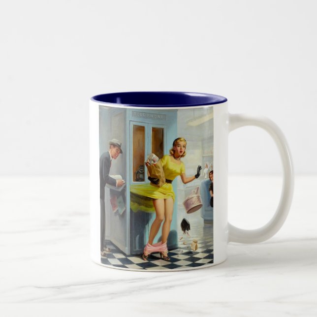 Fäst upp Vintagen Art Coffee Mugg (Höger)