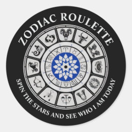 Fäst uppsättning för börssymboler för Zodiac Runt Klistermärke