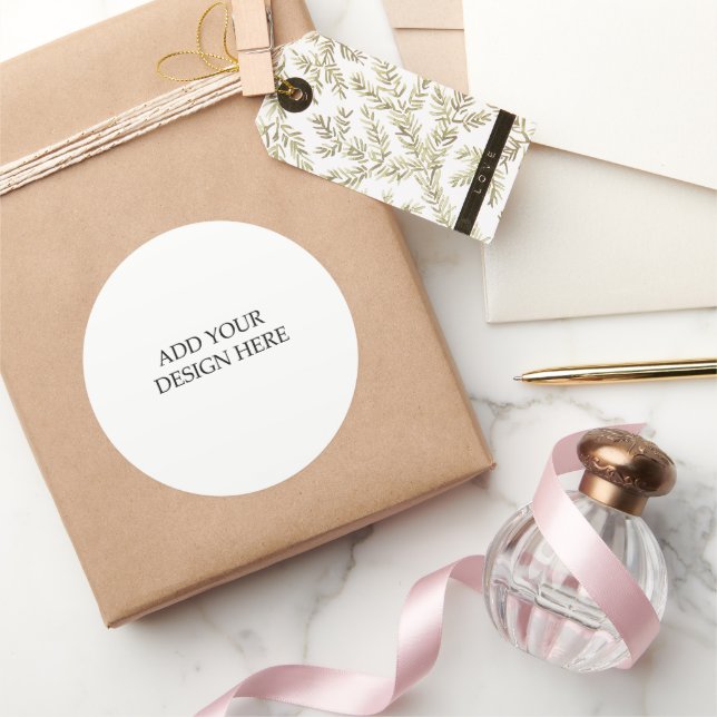 Fäst utskrift runt klistermärke (Gåvor)