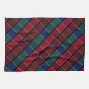 Fäst, vackert plaid, flerfärgat plaid,tartan kökshandduk
