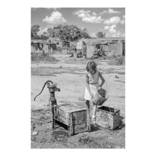 Fäst Vatten för familjen - Oklahoma 1939 Fototryck