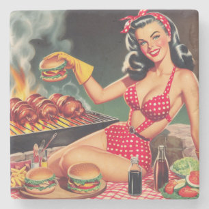 Fäst vintage stenunderlägg