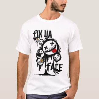 FAST YA-ANSIKTE (ALL VIT) TEE SHIRT