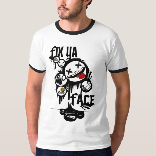 FAST YA-ANSIKTE (RANDEN) TEE SHIRT (Framsida)