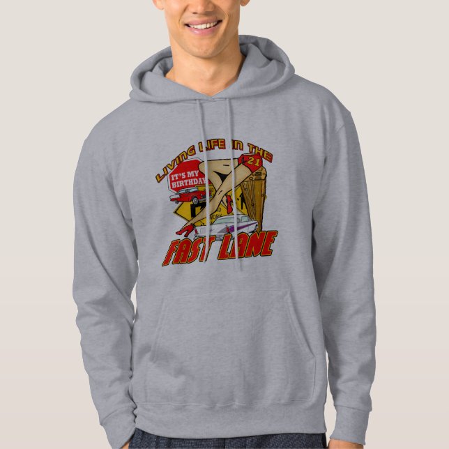 Fasta 21st födelsedaggåvor för lanen hoodie (Framsida)